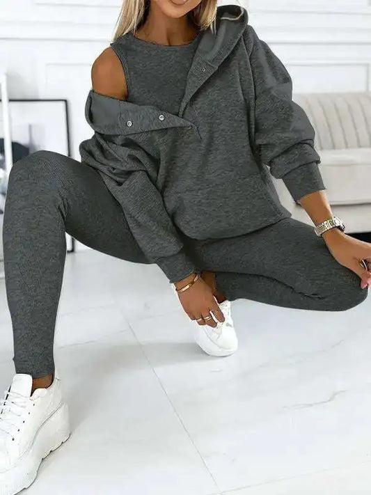 Ladies 3 Piece Tracksuit Set