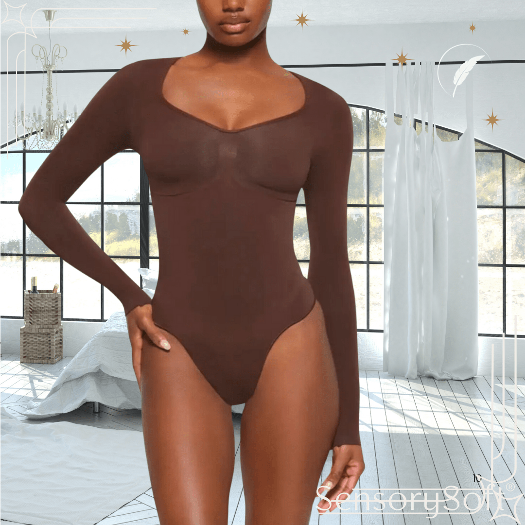 Long Sleeve Thong Bodysuit - SensorySoft