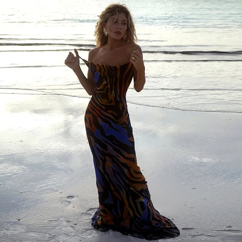 Low Cut Back Dress with Tie - SensorySoft