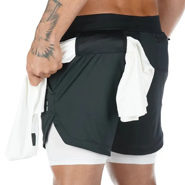 Camo Running Shorts Men - with Pockets