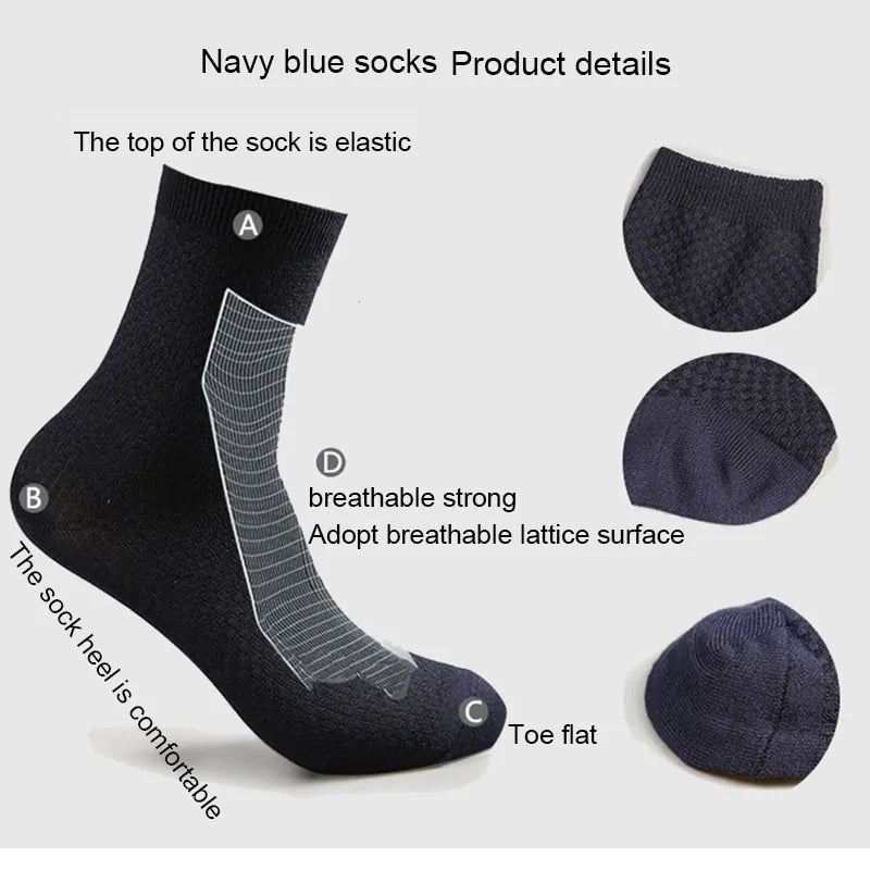 10 Pairs Bamboo Fiber Socks