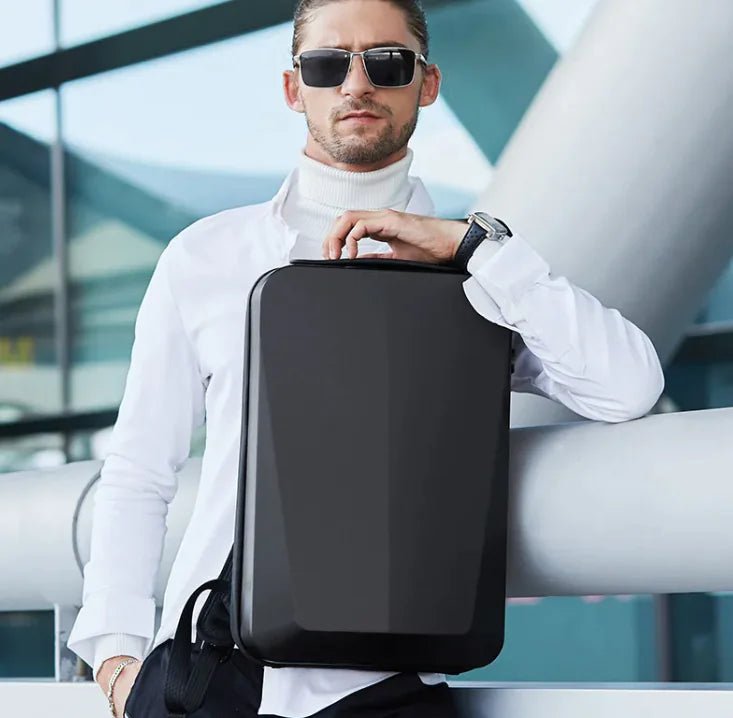 Men’s Business Backpack with Hard Shell Case – Rugged Elegance Meets Everyday Function - SensorySoft