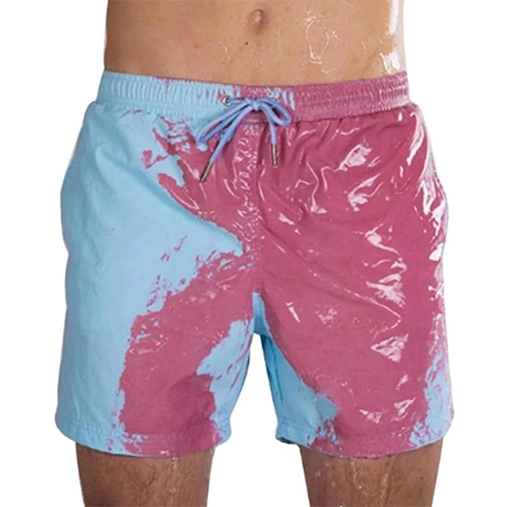 Men's Color - Changing Beach Shorts - Quick Dry Swim Trunks - SensorySoft