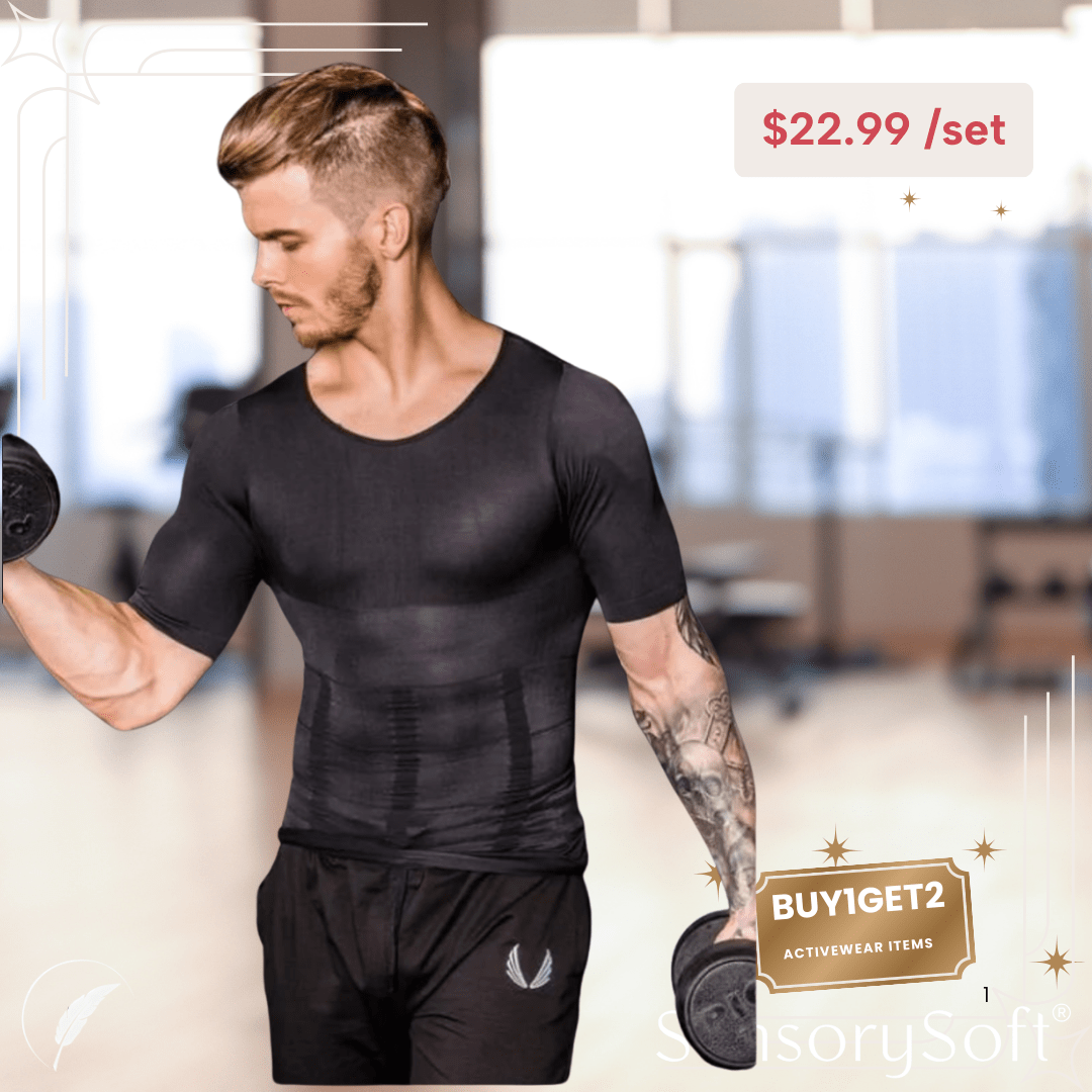 Men's Compression Bodybuilding Shirt - SensorySoftShop
