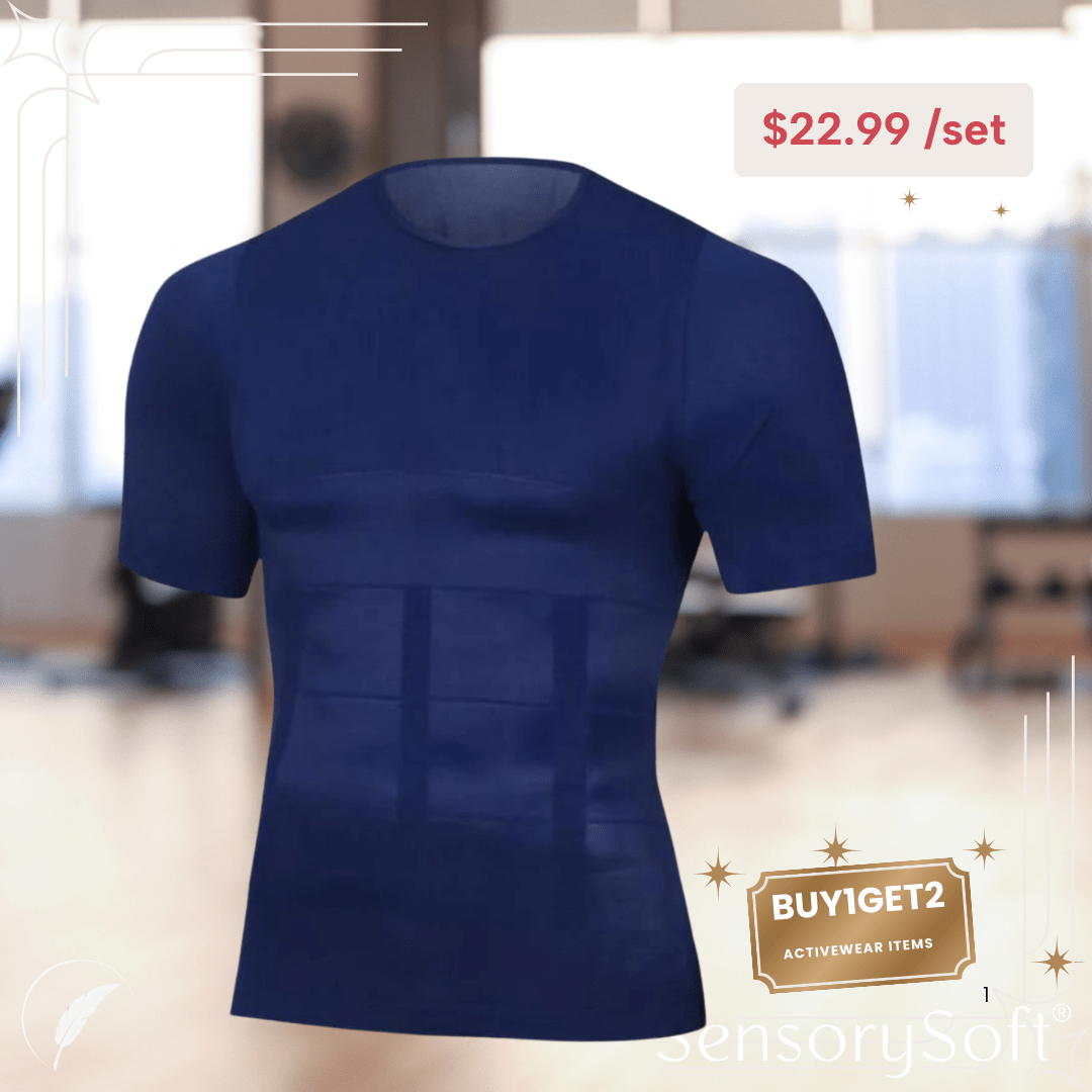 Men's Compression Bodybuilding Shirt - SensorySoftShop
