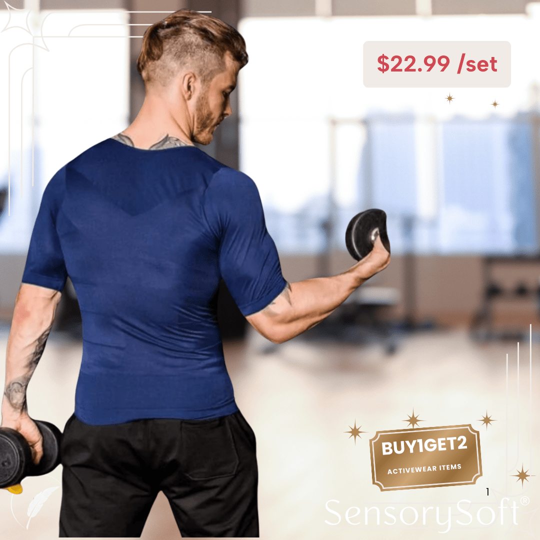 Men's Compression Bodybuilding Shirt - SensorySoftShop