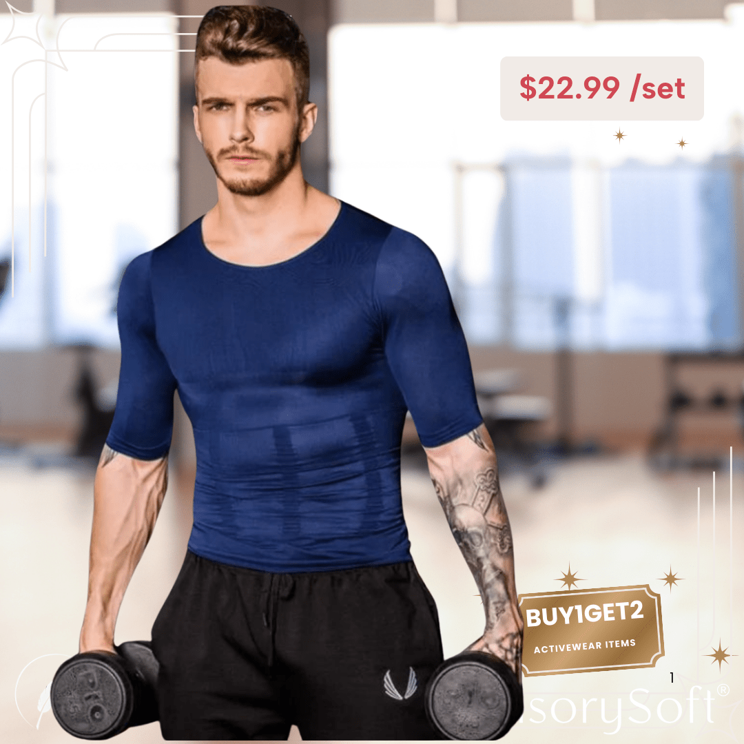 Men's Compression Bodybuilding Shirt - SensorySoftShop
