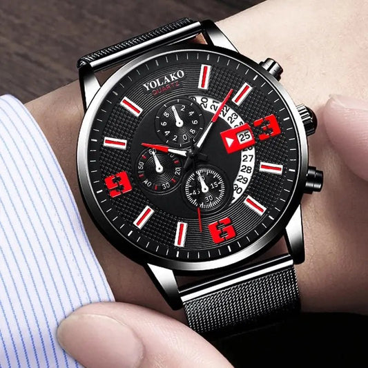 Men’s Fashion Calendar Watch – Where Style Meets Precision - SensorySoft
