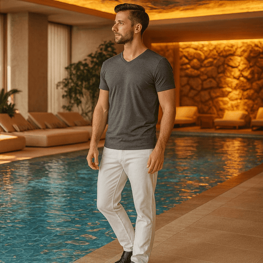 Men's Fashion T-Shirt - Summer Modal Polyester Scene - SensorySoft