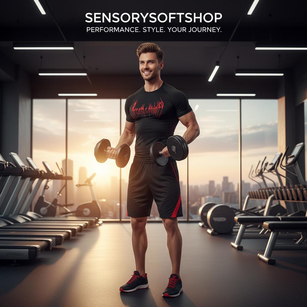 Men's Fitness Close - fitting Short Sleeve Shirt - SensorySoftShop