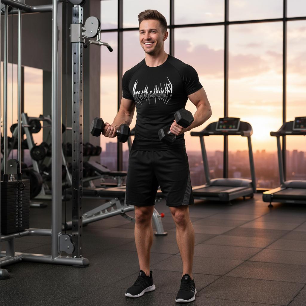 Men's Fitness Close - fitting Short Sleeve Shirt - SensorySoftShop