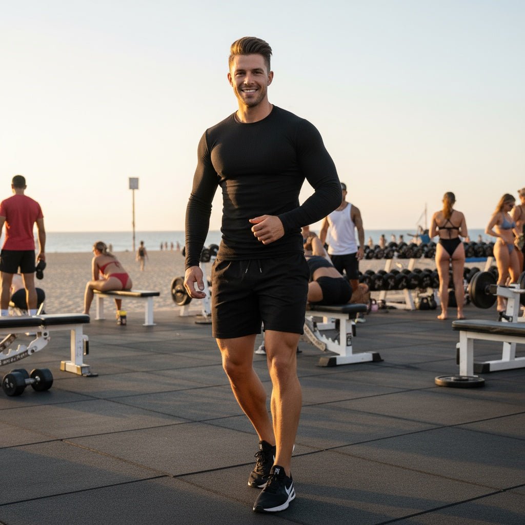 Men's Fitness Knit Base Layer Shirt - SensorySoftShop