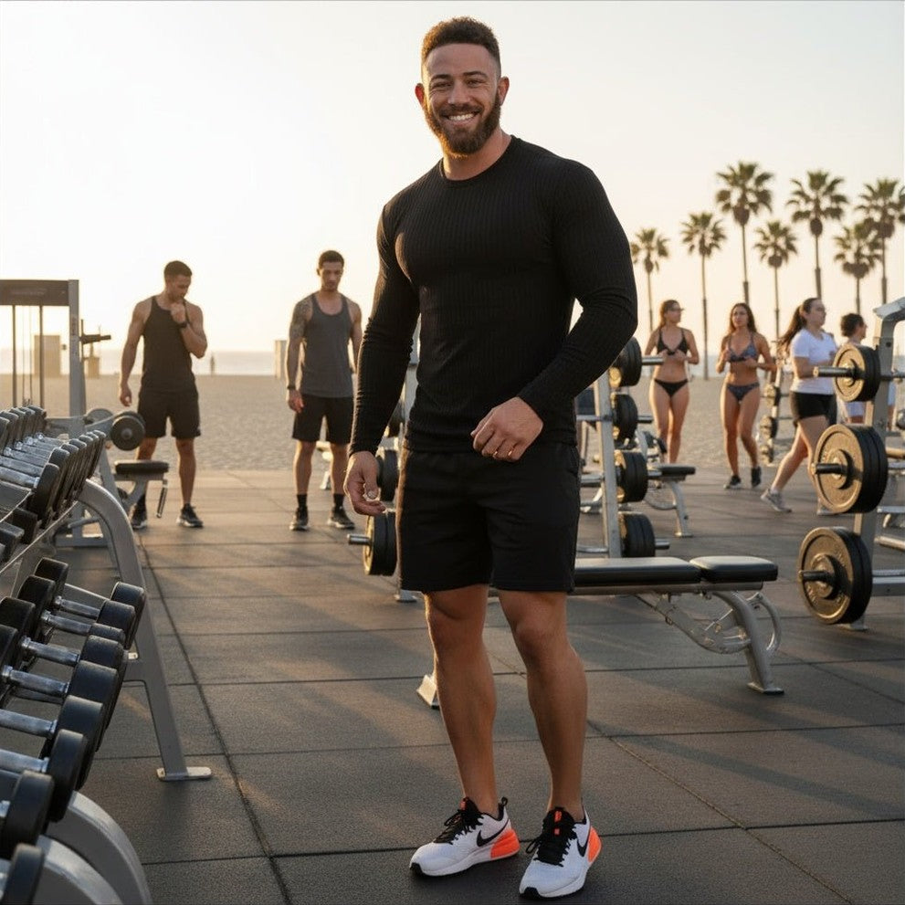 Men's Fitness Knit Base Layer Shirt - SensorySoftShop