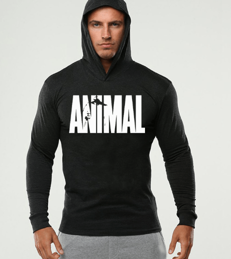 Men's Fitness Long Sleeve Hooded Sweatshirt - SensorySoftShop
