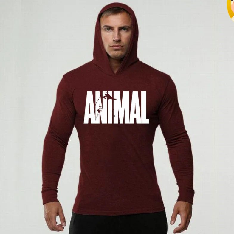 Men's Fitness Long Sleeve Hooded Sweatshirt - SensorySoftShop