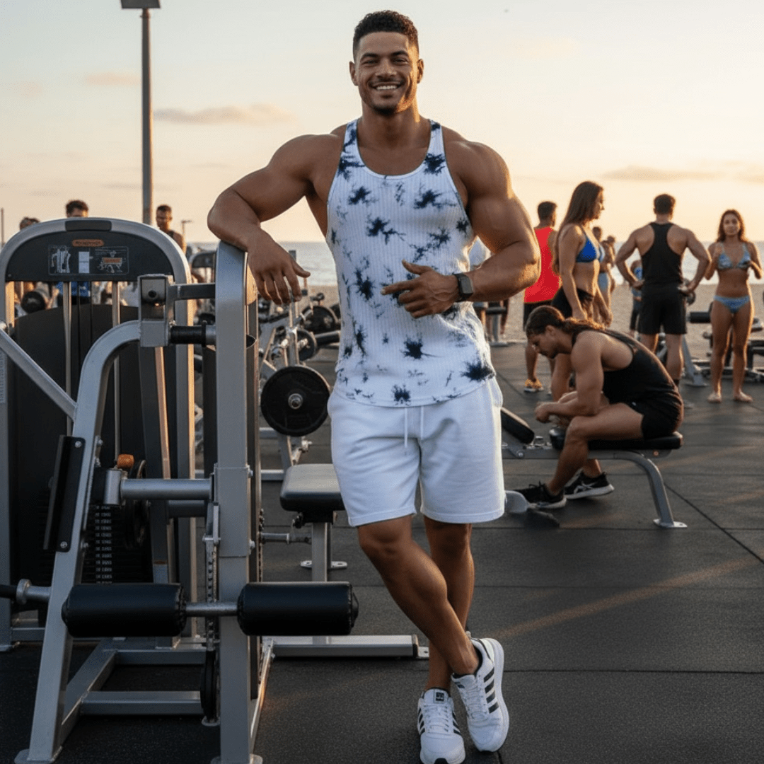 Men's Fitness Sleeveless Gym Vest Tank Top - SensorySoftShop
