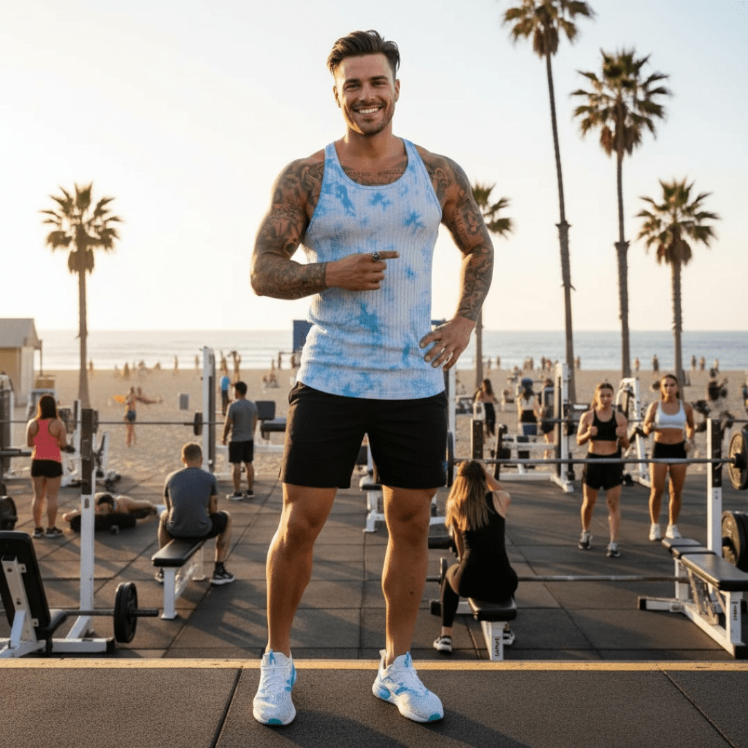 Men's Fitness Sleeveless Gym Vest Tank Top - SensorySoftShop