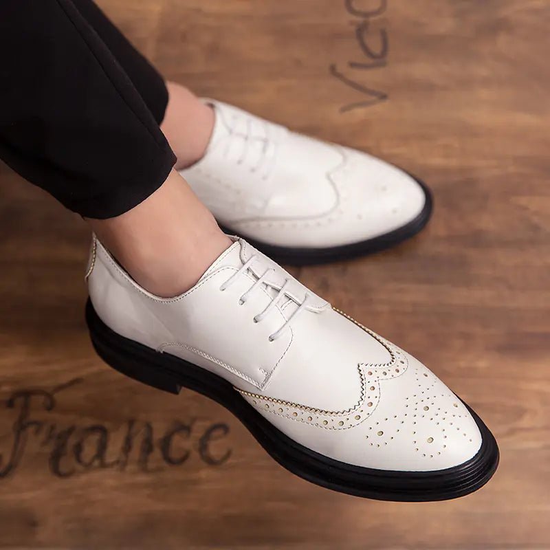 Men's Leather Bullock Shoes - SensorySoft