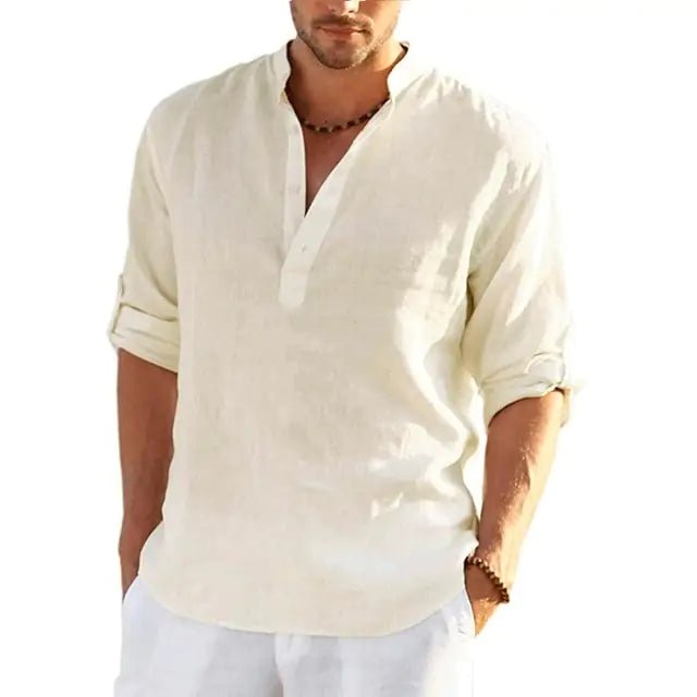 Men's Linen Long Sleeve Shirt - SensorySoft