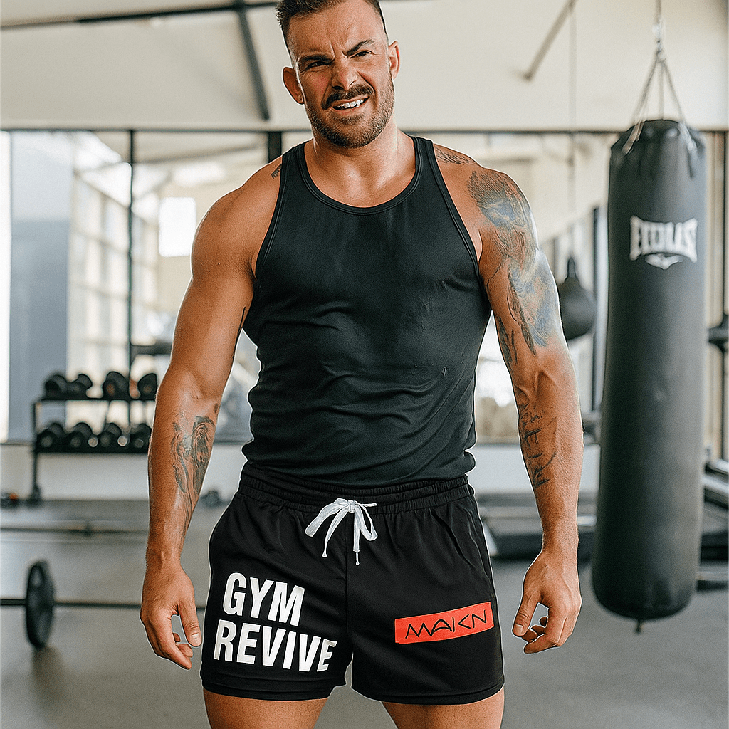 Men's MAKIN Fight Shorts - Breathable Mesh Running Boxing Shorts - SensorySoft