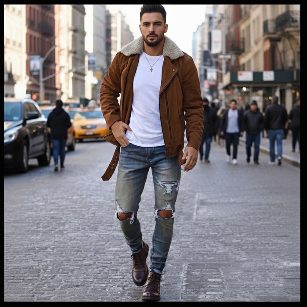 Men's New Jeans - Trending Cross - Border Style - SensorySoftShop