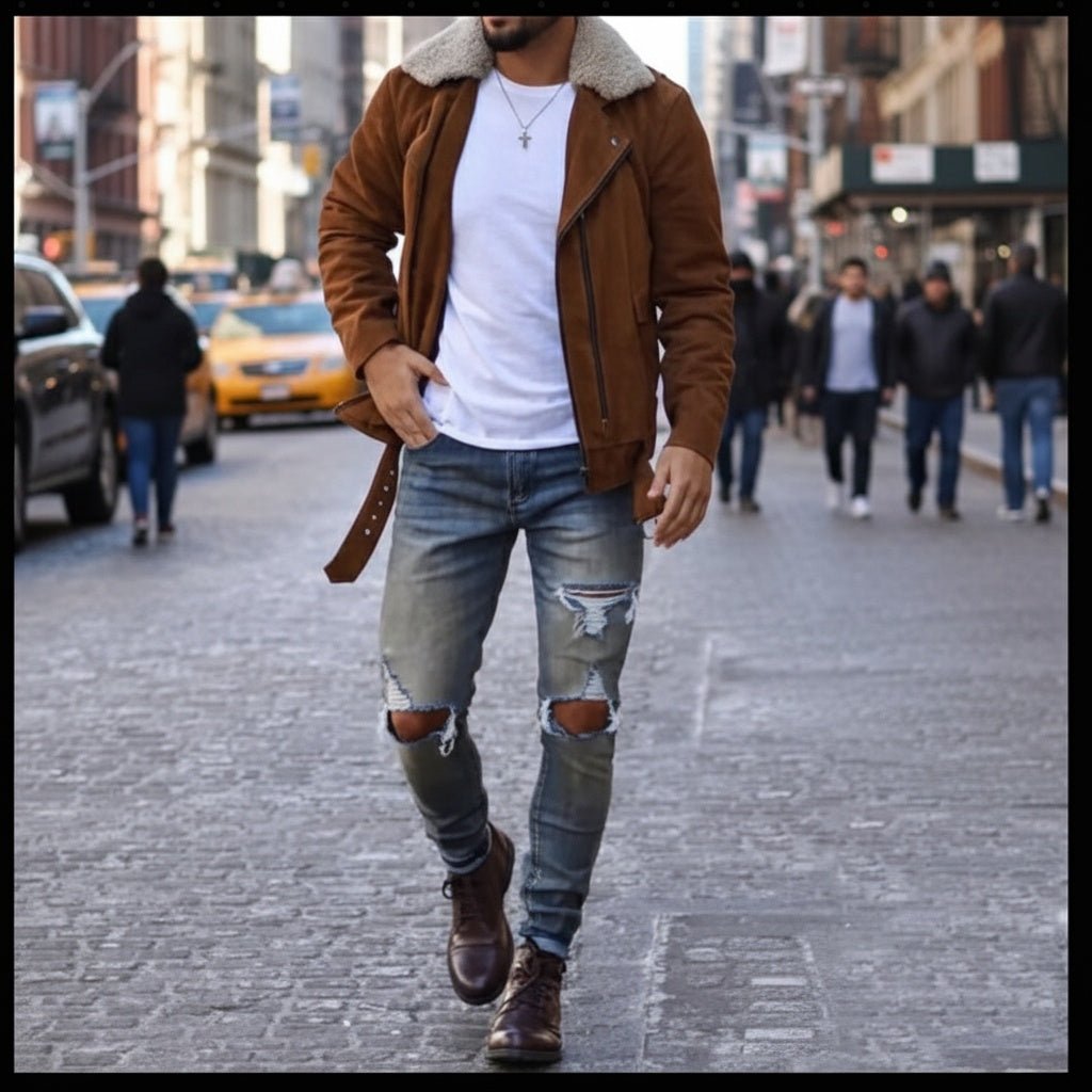 Men's New Jeans - Trending Cross - Border Style - SensorySoftShop