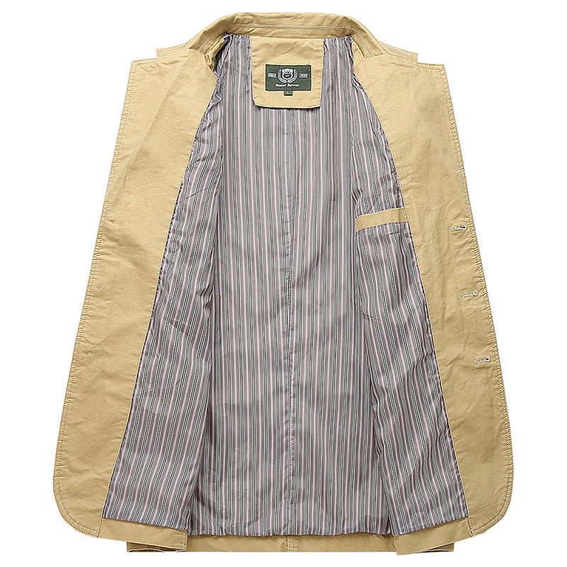 Men's Solid Color Single Breasted Jacket - SensorySoft