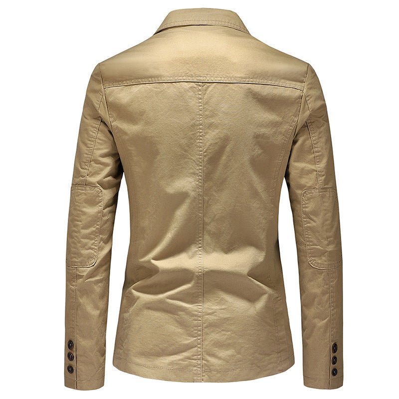 Men's Solid Color Single Breasted Jacket - SensorySoft