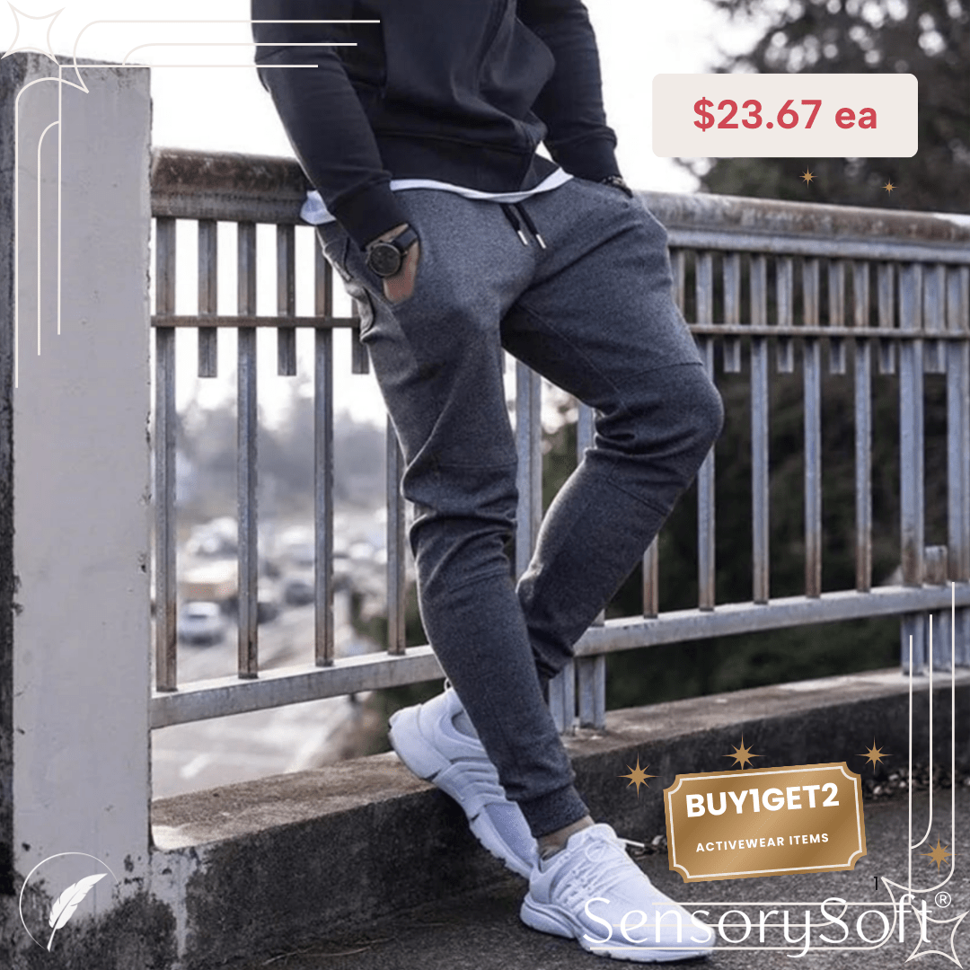 Men's Sweatpants Workout Trousers - SensorySoftShop