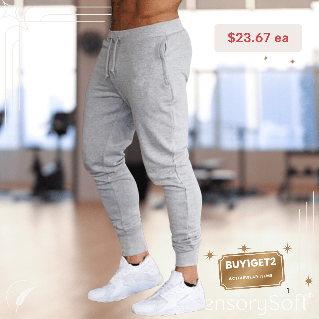Men's Sweatpants Workout Trousers - SensorySoftShop