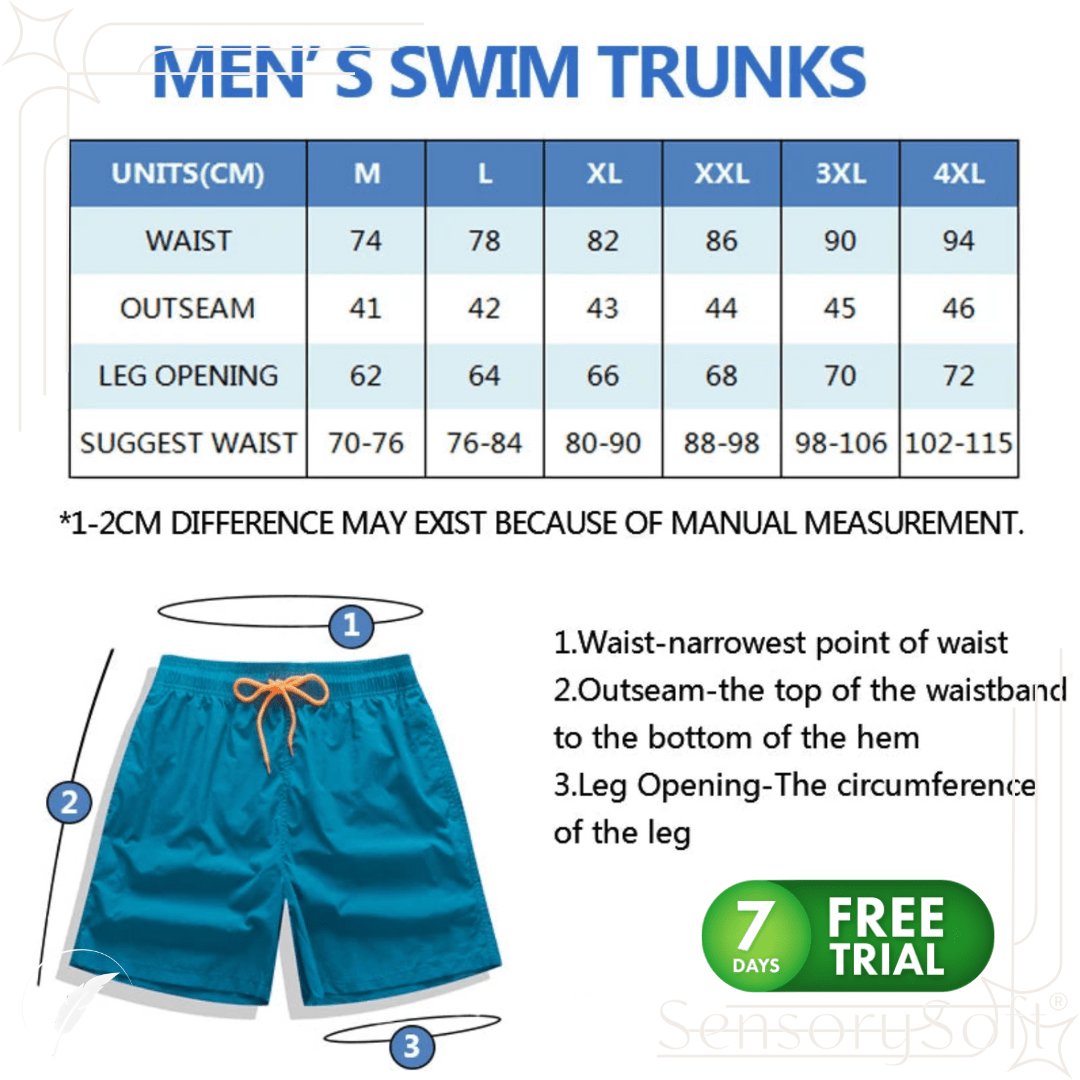 Men's Swimwear Swim Shorts - SensorySoft