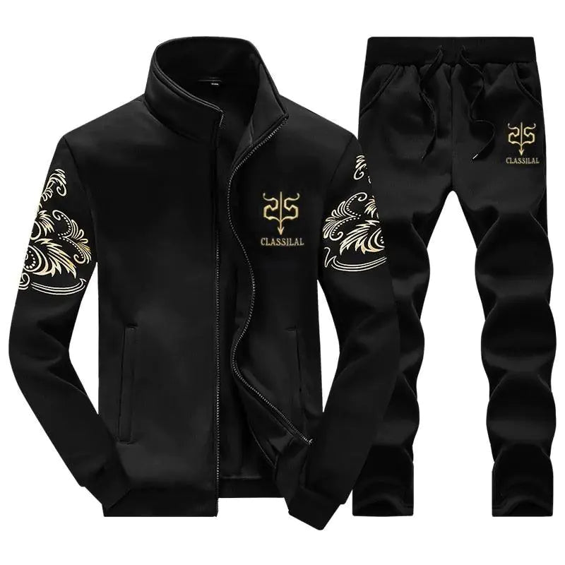 Men's Zipper Sweat Suit Set - SensorySoftShop