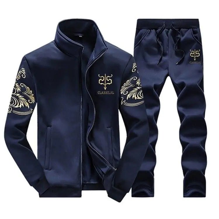Men's Zipper Sweat Suit Set - SensorySoftShop