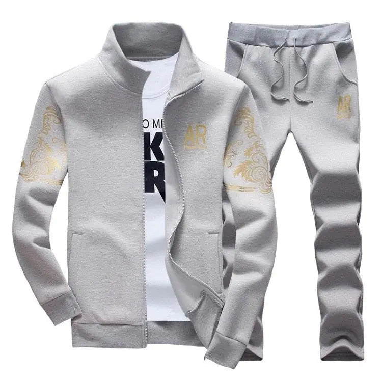 Men's Zipper Sweat Suit Set - SensorySoftShop