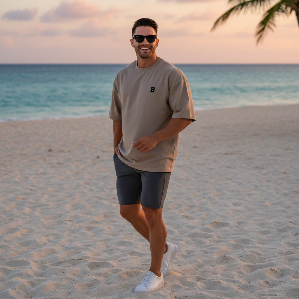 Men's Fitness Workout Slim Short Sleeve T-Shirt