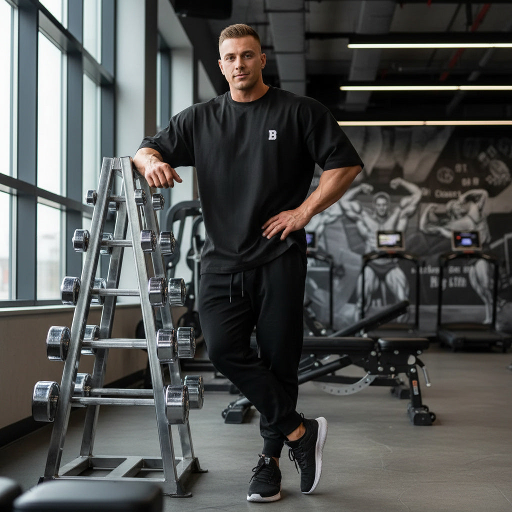 Men's Fitness Workout Slim Short Sleeve T-Shirt