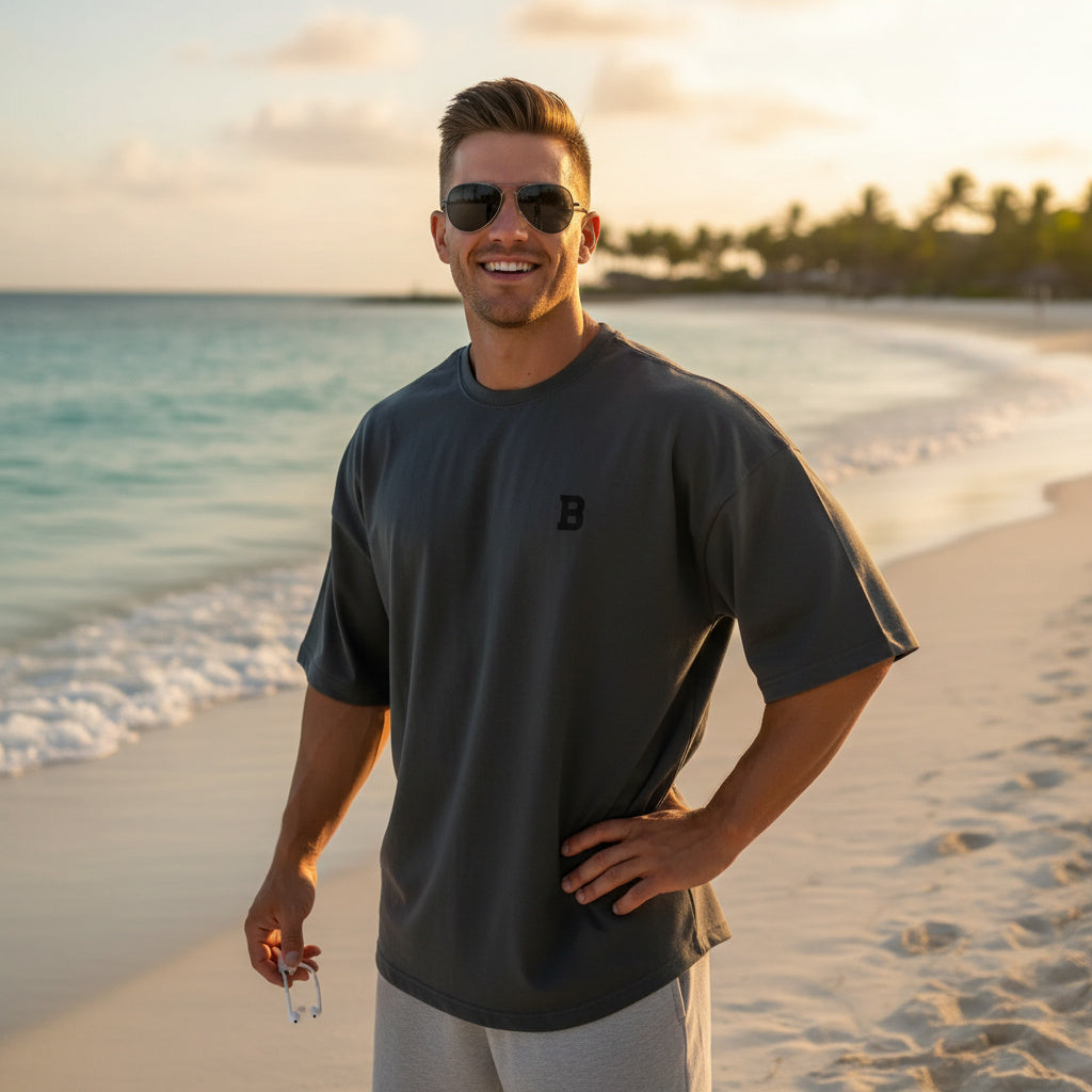 Men's Fitness Workout Slim Short Sleeve T-Shirt