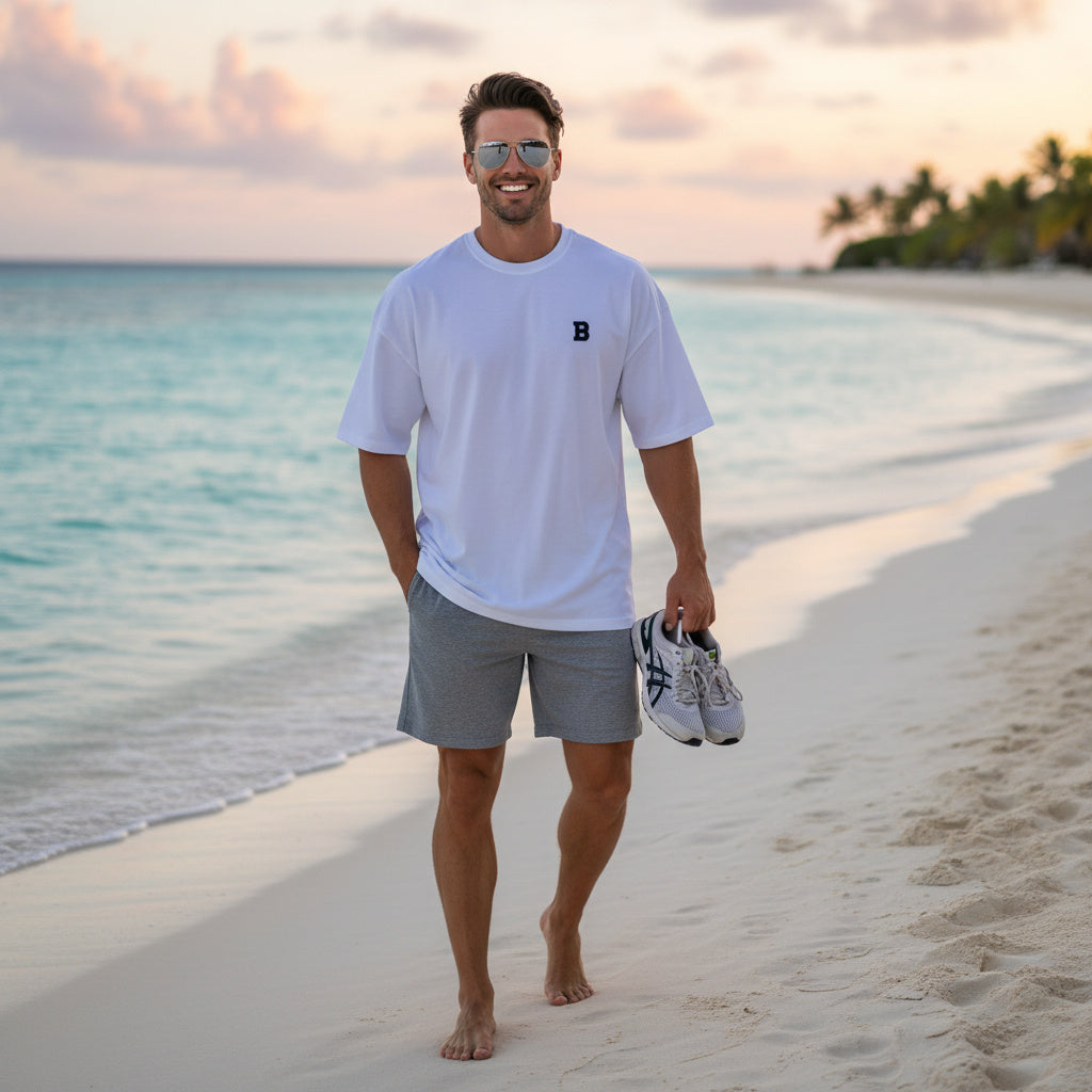 Men's Fitness Workout Slim Short Sleeve T-Shirt