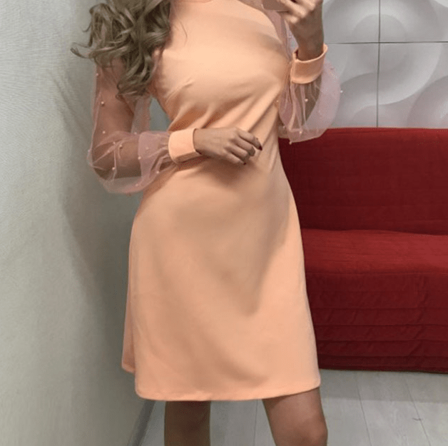 Mesh Sleeve Bodycon Dress - SensorySoft