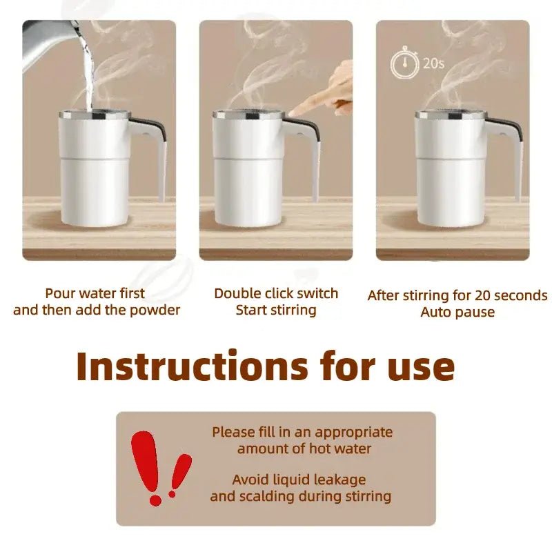 Mini Electric Self Mixing Coffee Mug - SensorySoftShop