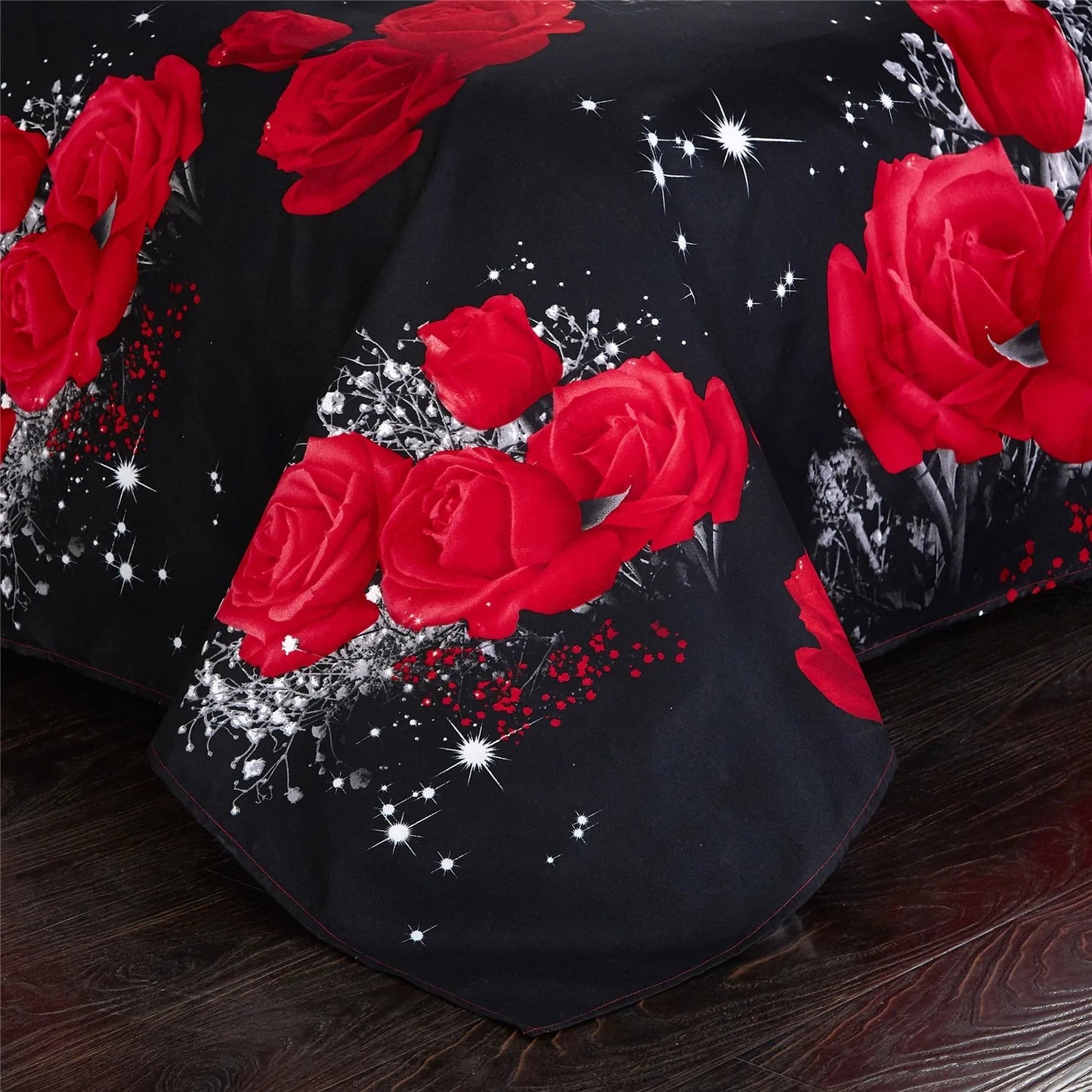 Modern Luxury Red Rose Bedding Set - King/Queen/Twin Size - SensorySoftShop