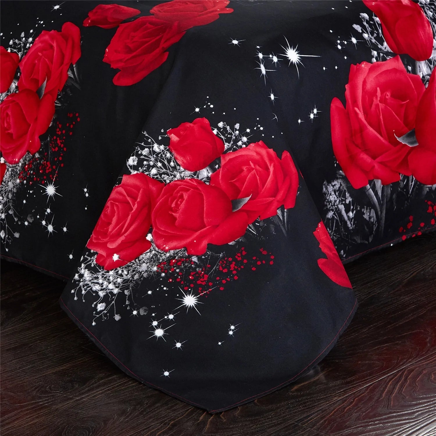 Modern Luxury Red Rose Bedding Set - King/Queen/Twin Size - SensorySoftShop