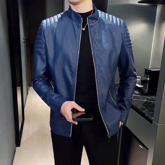 Motorcycle Leather Jacket Men - SensorySoft