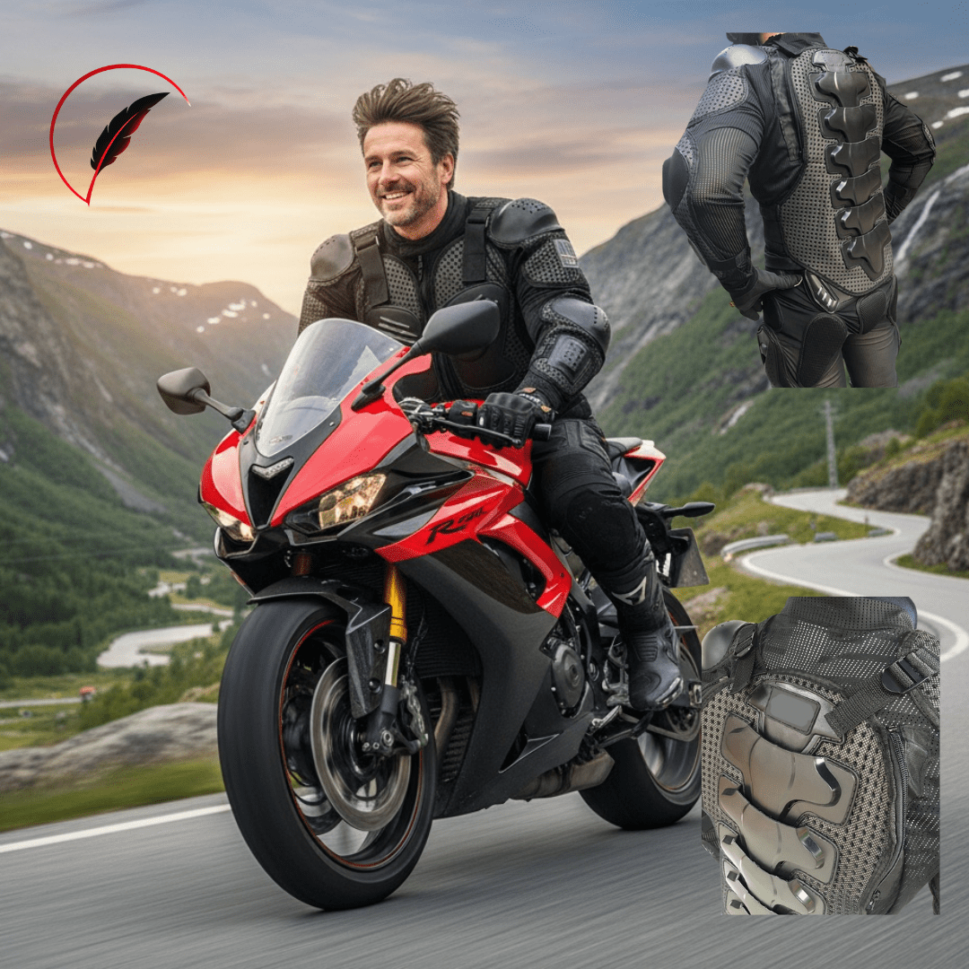 Motorcycle Riding Armor Jacket for Fall Protection - SensorySoftShop