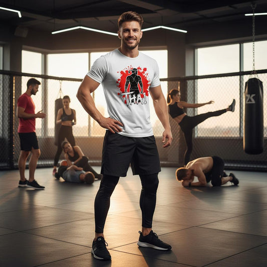 Muay Thai MMA Training T-Shirts for Men and Women - 4 WHITE - SensorySoftShop