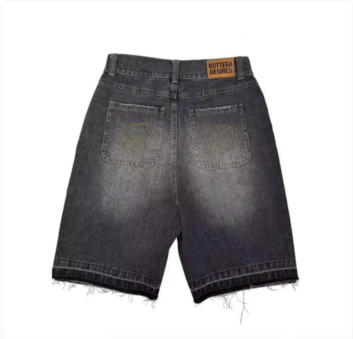 New Fashion Men's Loose Fashion Brand - Retro Alphabet Denim Shorts - SensorySoft