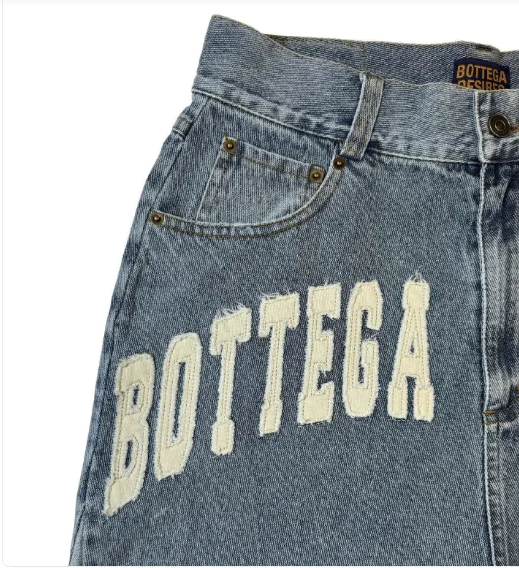 New Fashion Men's Loose Fashion Brand - Retro Alphabet Denim Shorts - SensorySoft