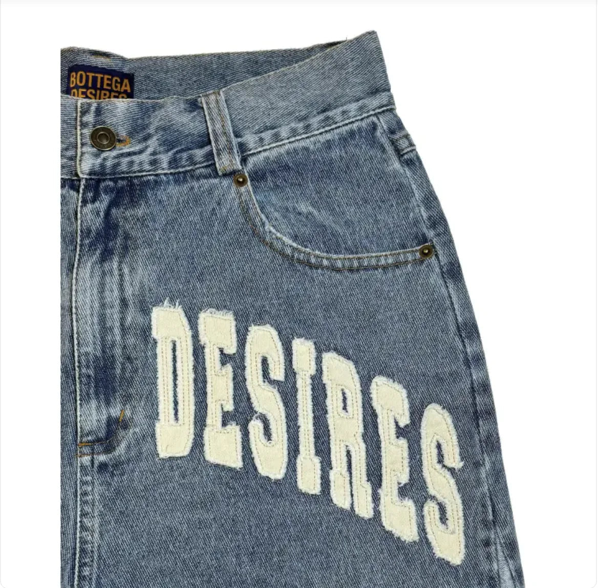 New Fashion Men's Loose Fashion Brand - Retro Alphabet Denim Shorts - SensorySoft