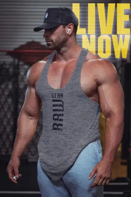 New Men's Sleeveless Cotton Gym Tank Tops - SensorySoft