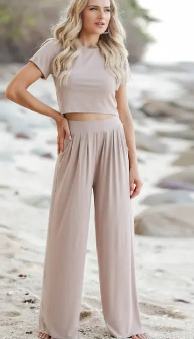 New Short - sleeved T-shirt And Trousers Two - piece Set Suit - SensorySoftShop